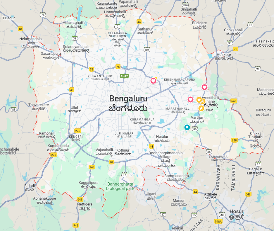 Bangalore Coverage Map